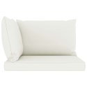 Poduszki na sofę z palet, 3 szt., białe, tkanina