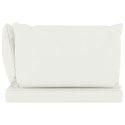 Poduszki na sofę z palet, 3 szt., białe, tkanina
