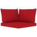 Poduszki na sofę z palet, 3 szt., czerwone, tkanina