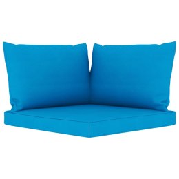 Poduszki na sofę z palet, 3 szt., jasnoniebieskie, tkanina