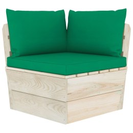Poduszki na sofę z palet, 3 szt., zielone, tkanina