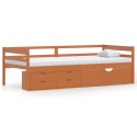 Rama łóżka z szufladami i szafką, miodowa, sosna, 90x200 cm