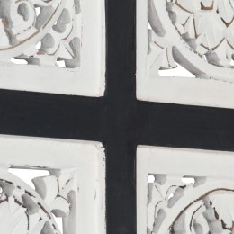 Ręcznie rzeźbiony panel ścienny, MDF, 40x40x1,5cm, czarno-biały