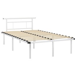 Rama łóżka, biała, metalowa, 120 x 200 cm