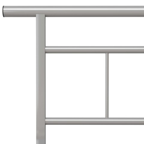 Rama łóżka, szara, metalowa, 200 x 200 cm