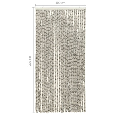 Zasłona przeciwko owadom, jasno i ciemnoszara, 100x220cm, szenil Zasłona przeciwko owadom, jasno i ciemnoszara, 100x220cm, szenil