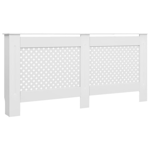 Osłony na kaloryfer, 2 szt., białe, 152x19x81,5 cm, MDF Osłony na kaloryfer, 2 szt., białe, 152x19x81,5 cm, MDF