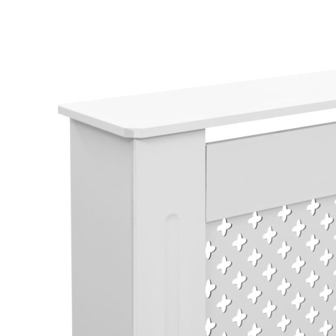 Osłony na kaloryfer, 2 szt., białe, 152x19x81,5 cm, MDF Osłony na kaloryfer, 2 szt., białe, 152x19x81,5 cm, MDF