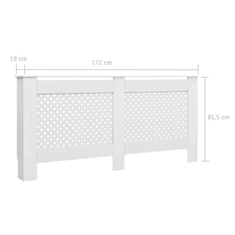 Osłony na kaloryfer, 2 szt., białe, 152x19x81,5 cm, MDF Osłony na kaloryfer, 2 szt., białe, 152x19x81,5 cm, MDF