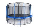 Trampolina Ogrodowa Jumpi 487cm/16FT Maxy Comfort Niebieska Z Wewnętrzną Siatką