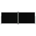 Zwijana markiza boczna, czarna, 220x600 cm