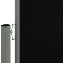 Zwijana markiza boczna, czarna, 220x600 cm
