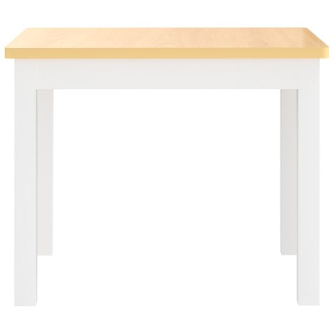 3-cz. zestaw dziecięcy, stolik i krzesła, biało-beżowy, MDF