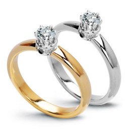 Złoty pierścionek PBD1595V - Diament