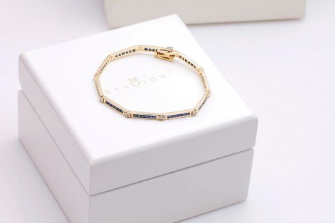Złota bransoleta BZD4585 - Diament