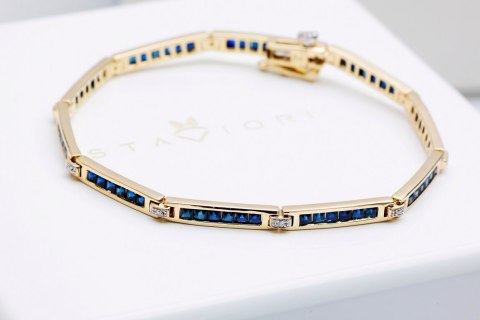 Złota bransoleta BZD4585 - Diament