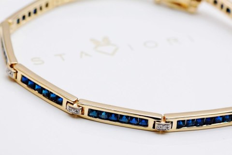 Złota bransoleta BZD4585 - Diament