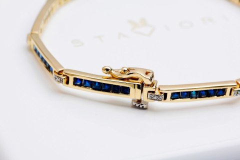 Złota bransoleta BZD4585 - Diament