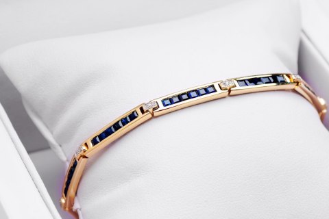 Złota bransoleta BZD4585 - Diament