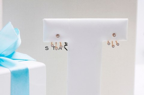 Złote kolczyki KRD2003 - Diament