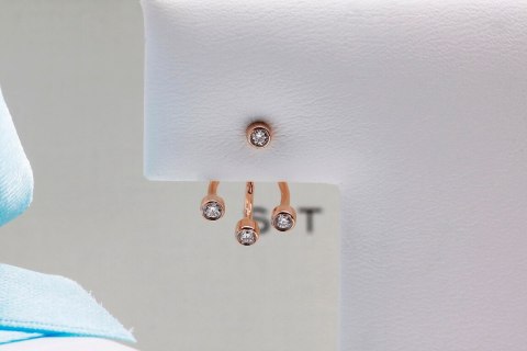 Złote kolczyki KRD2003 - Diament