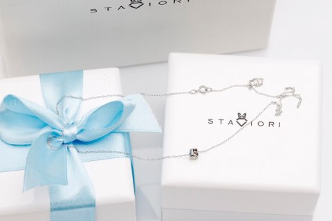 Złoty naszyjnik NBD4750 - Diament