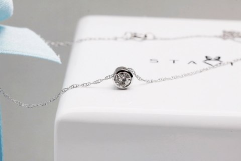 Złoty naszyjnik NBD4750 - Diament