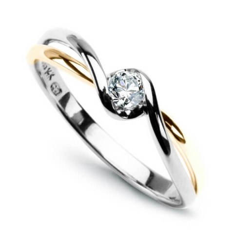 Złoty pierścionek PXD1943Y - Diament
