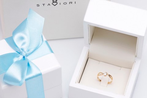 Złoty pierścionek PZD4357 - Diament