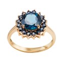 Złoty pierścionek PZD5821 - Topaz London Blue