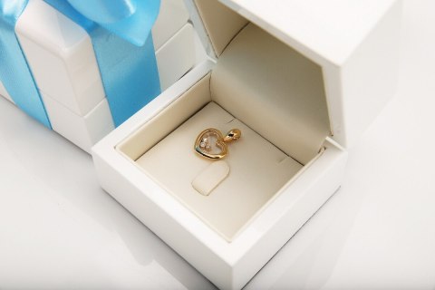Złoty wisiorek WZD2389 - Diament Złoty wisiorek WZD2389 - Diament