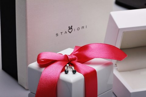 Złote kolczyki KBD1594B - Diament