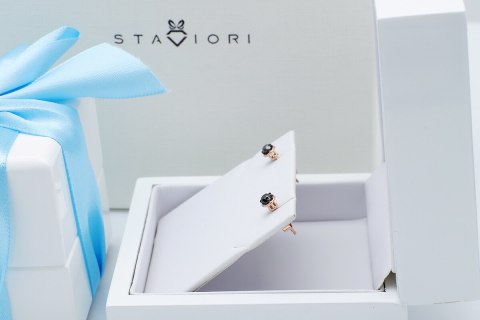 Złote kolczyki KRD1594B - Diament