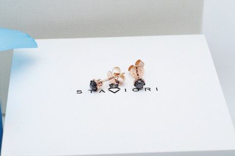 Złote kolczyki KRD1594B - Diament