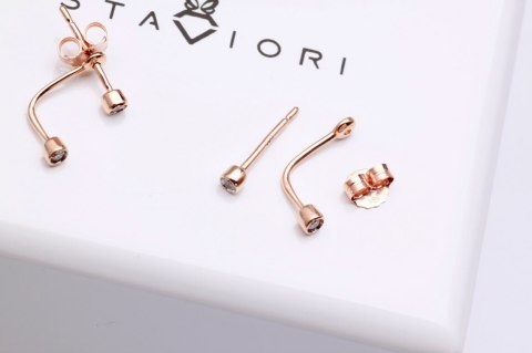 Złote kolczyki KRD2002 - Diament