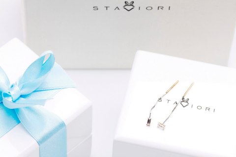 Złote kolczyki KRD2006 - Diament