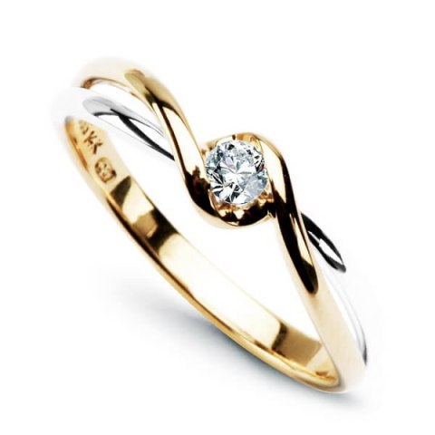 Złoty pierścionek PXD1410 - Diament