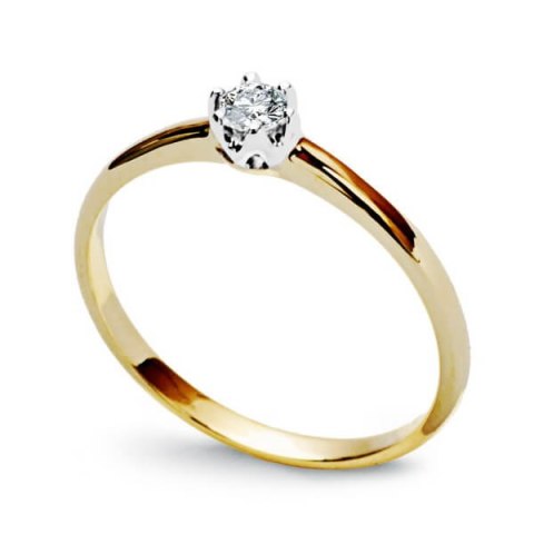 Złoty pierścionek PXD4103 - Diament