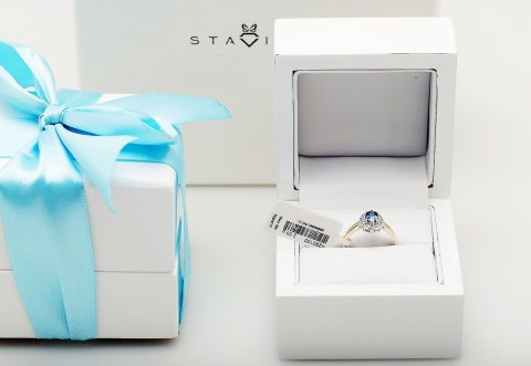 Złoty pierścionek PZS0100 - Diament