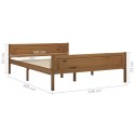 Rama łóżka z litego drewna sosnowego, miodowy brąz, 140x200 cm