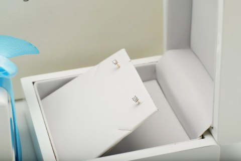 Złote kolczyki KXD2555 - Diament