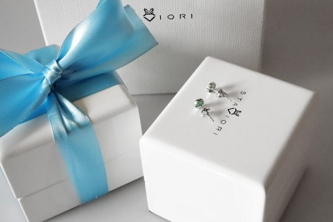 Złote kolczyki KBD3834 - Diament