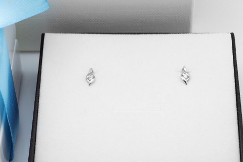 Złote kolczyki KBD5720 - Diament