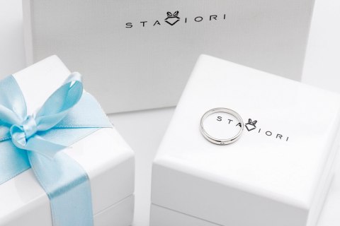 Złota obrączka PBD4790 - Diament