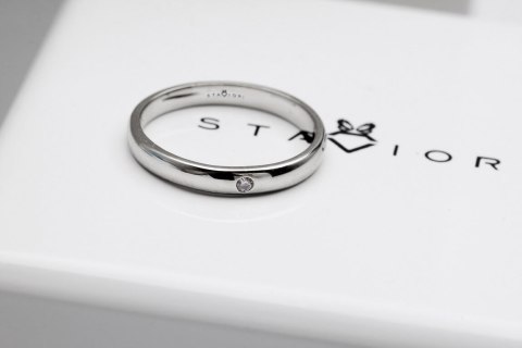 Złota obrączka PBD4790 - Diament