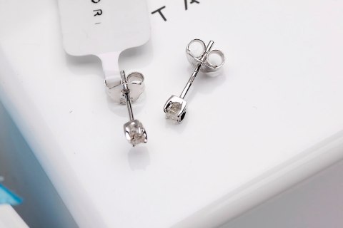 Złote kolczyki KBD0632 - Diament