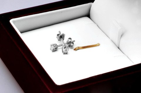 Złote kolczyki KBD2555 - Diament