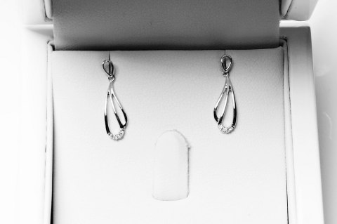 Złote kolczyki KBD3884 - Diament