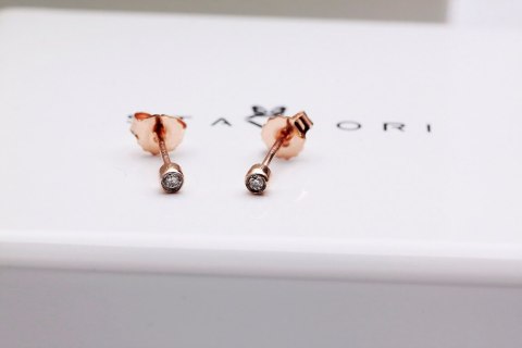 Złote kolczyki KRD2001 - Diament