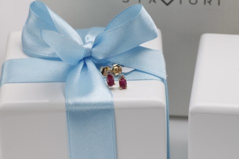 Złote kolczyki KZD2298 - Diament